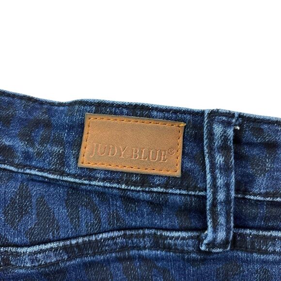 Judy Blue Women's 9/29 Mid Rise Cheetah Print Skinny Fit Jeans 28"Wx27"Inseam - Picture 6 of 16